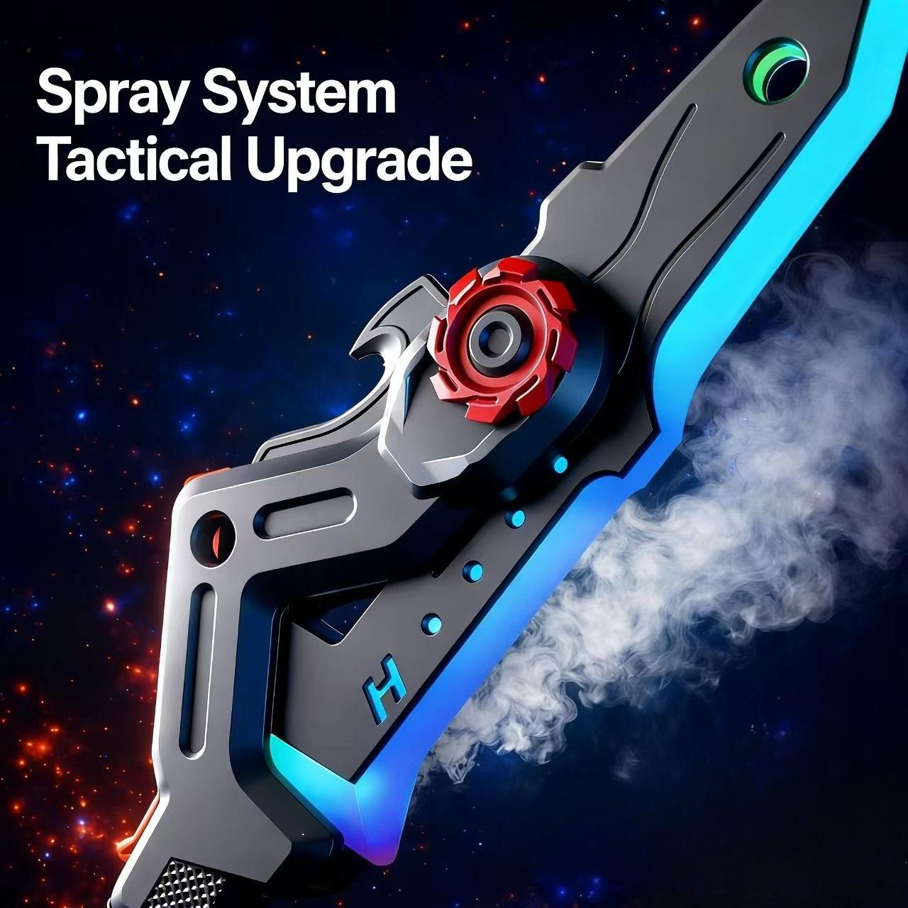 In Stock 2 in 1 Cyberpunk Sword Axe Lightsaber Toy with Sound & Fog, Eight-Color Streaming Light Effect, Type-C Rechargeable for Rave, Cosplay & Display Perfect Easter Gift