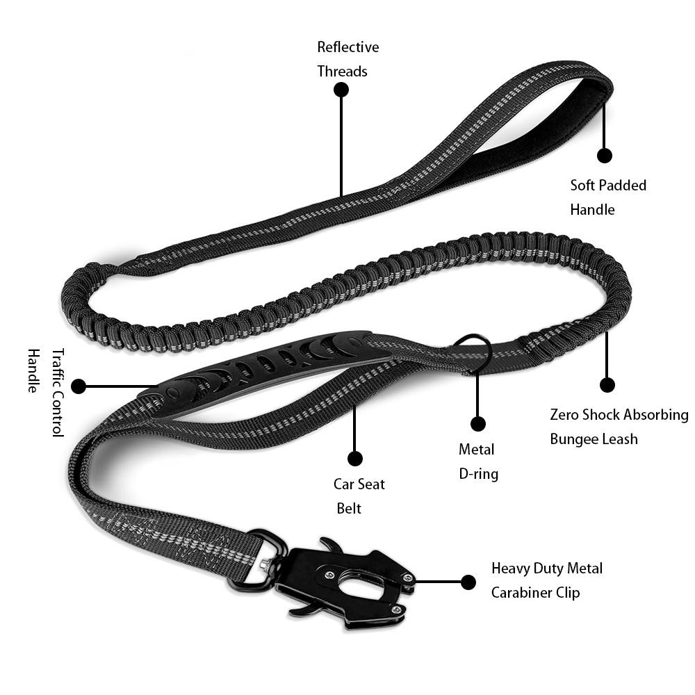 Pet Frog Buckle Leash for Medium to Large Dogs, Tactical Safety Harness, Adjustable Dog Rope, Anti-Pull Dog Chain, Cross-Border Use, Adjustable Length, No Pull Harness