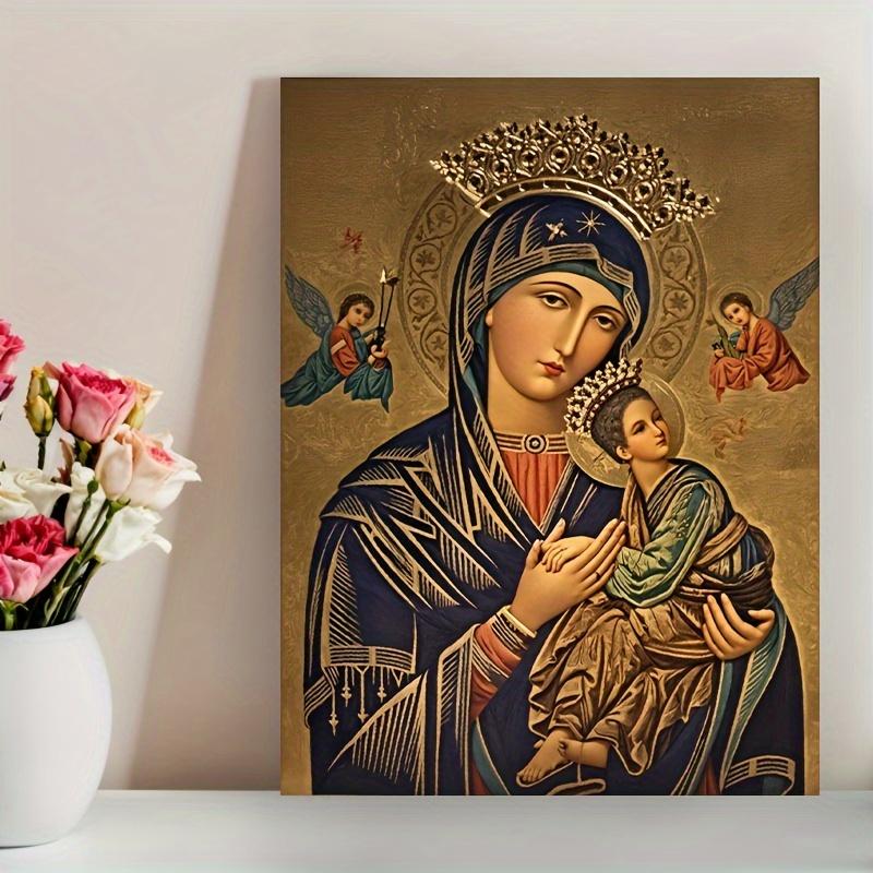 2D Flat, 2D Flat • 1pc Frameless Painting Featuring a Russian Orthodox Icon on Canvas Art, Poster - Our Eternal Help for Women • Modern Wall Art Decoration for Home • Suitable for Living Room, Bedroom, Office, Restaurant, Bar Wall Decor • Printed