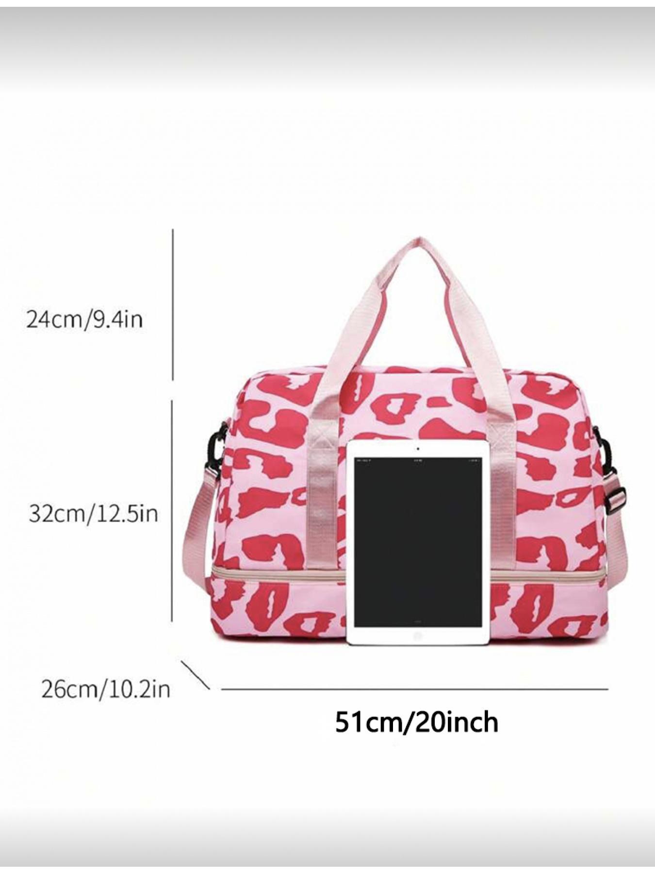 New Simple Travel Duffle Bag Fashion Versatile Casual Sports Gym Bag Short Trip Lightweight Foldable with Independent Shoe Compartment Suitable for Students and Travelers Waterproof Multi-functional