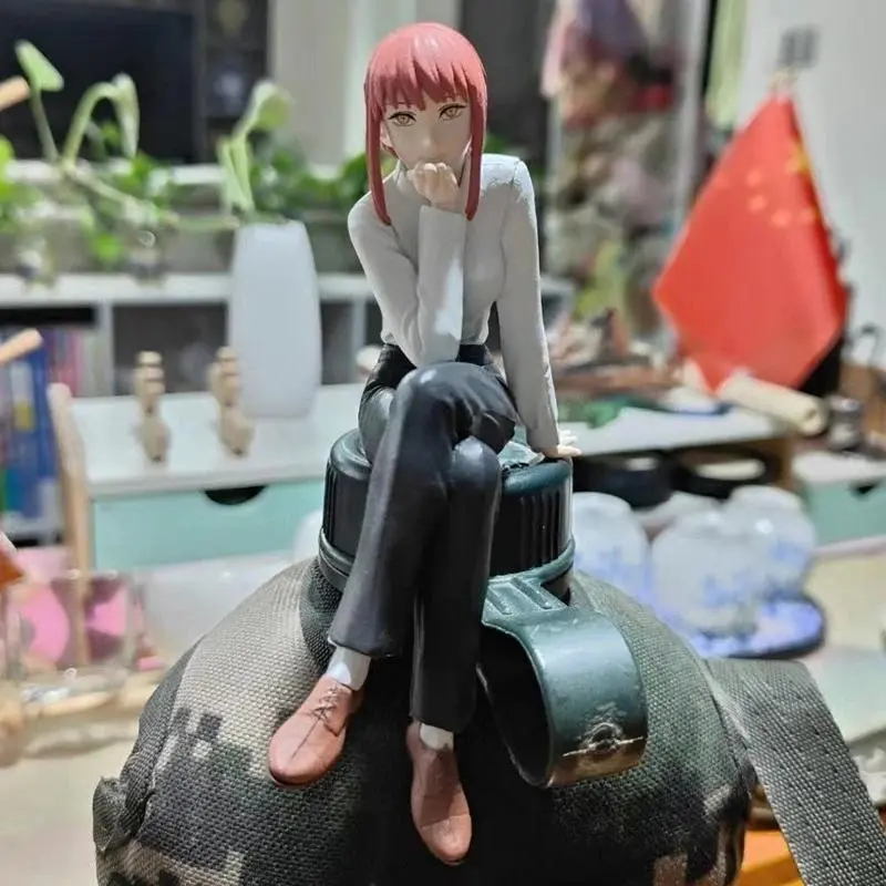 14cm Hot Anime Chainsaw Man Figure Makima Anime Noodle Stopper Figure Model Collect Toys Computer Desk Decoration Christmas Gift