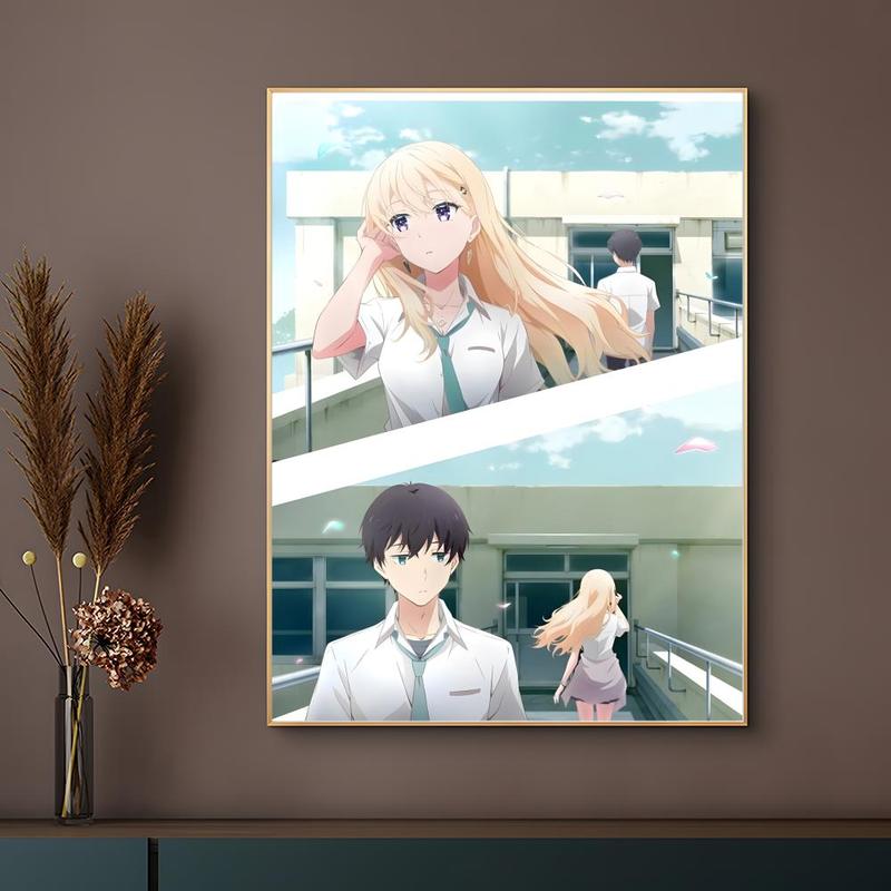 Fashion GGimai Seikatsuing Poster HD Heavy-Duty Self-Stick Waterproof Wall Decor Tool-Free Install Durable & Reusable Conceals Wall Flaws Elevates Home Style Perfect for Living Room Bathroom & Kitchen Easy Apply & Remove