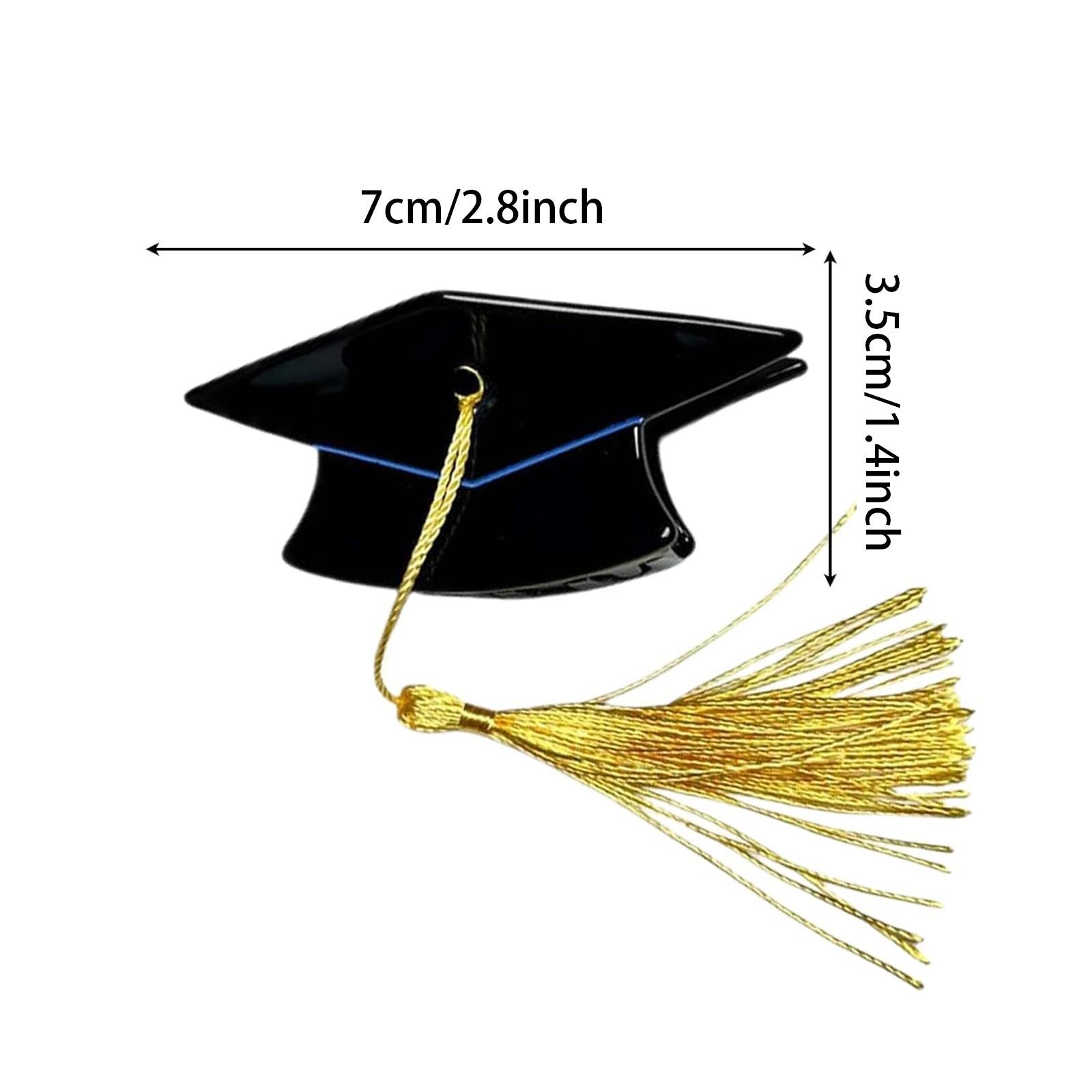 1/2 PCS Graduation Cap Tassel Hair Clip, Mini Graduation Cap Hair Claw Clips for Women Girls, Grad Ceremony Party Gift Hair Styling Decoration, Cute Hair Accessory for Thin Thick Short Long Curly