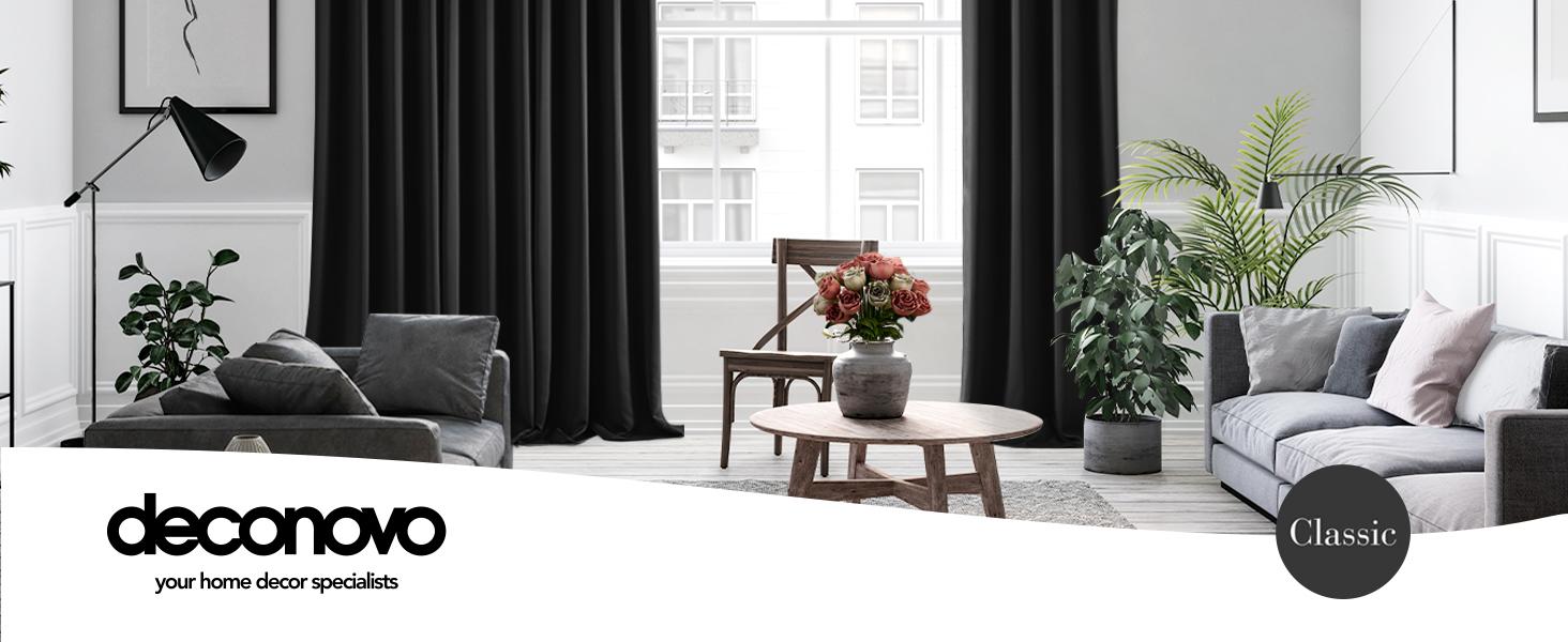 2 Panels Solid Blackout Curtains (85%-95% Light Blocking, Grommet Top, 52"W) – Thermal Insulated & Soundproof Drapes for Living Room, Bedroom & Home Office