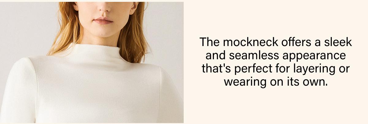 OGL Eco-Mousse Thermal Ruched Sides Tuckable Mockneck Top ProWarm 41F-59F Elegant Knit Minimalist Womenswear teacher bae outfit Clothes Clothing SpringStatements