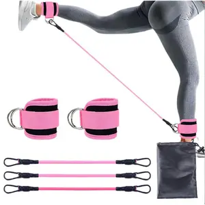 Leg strength training equipment, squats, ankle straps, tension bands, tension ropes