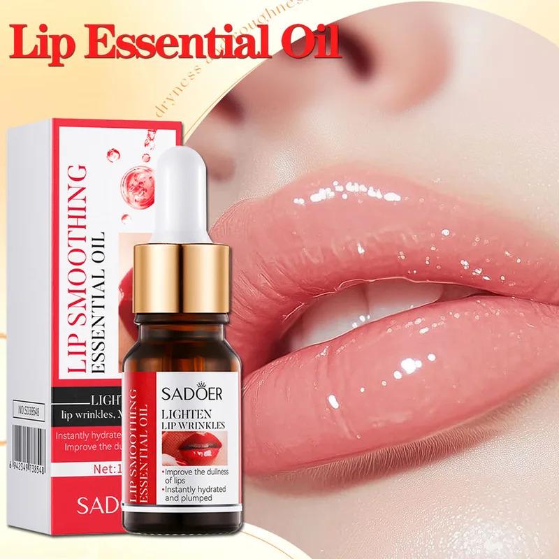 2pcs Lip Booster Plumping Essential Oil Hyaluronate Acid Moisturizing Sexy Lip Brightening Fade Lines Plump Lips Serum