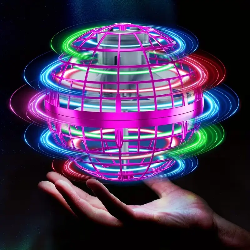 Kids' Ufo Flying Ball Toy, Infrared Sensor Auto-Return Gyro, Glow-In-The-Dark Finger Hover, High-Tech Easter & Halloween Gift