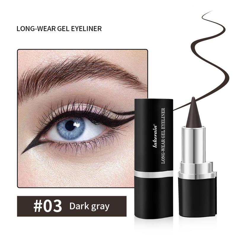 lakerain 2 Counts Long-Wear Gel Eyeliner Waterproof & Smudge-Proof, Creamy Gel Formula for Bold Lines, Precise Tip for Cat-Eye Gradient Looks, Multi-Use as Eyeshadow Brow Pencil, Multiple Shades, Ideal for All-Day Eye Makeup, Eye Makeup Products