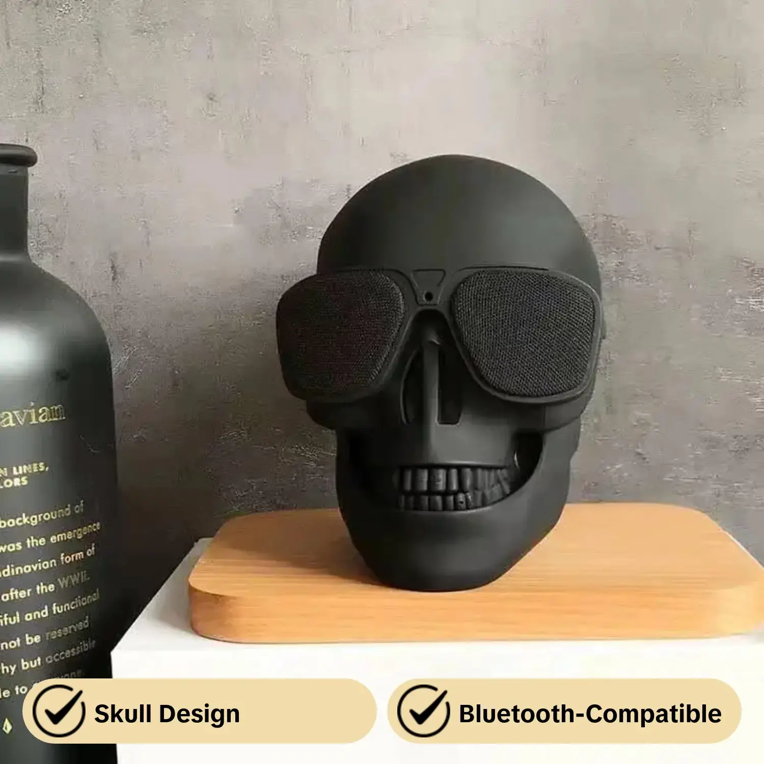 Skull Design Multifunctional Wireless Speaker, USB Rechargeable Portable Bluetooth-compatible Speaker, Stereo Sound Speaker for Home, Office, Outdoor, Wireless Party Speaker, Wireless Bt Speaker, Stereo Speakers