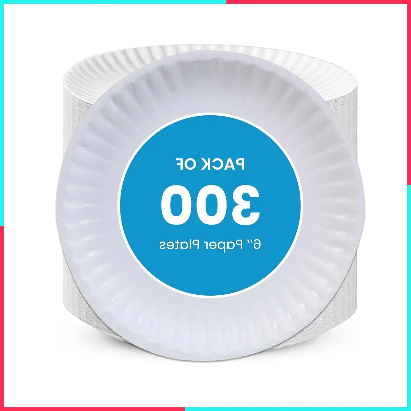 Kitchen Essentials 6" White Paper Plates, 300 Count