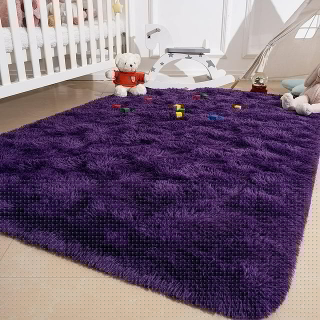 LOCHAS Ultra Soft Indoor Modern Area Non-Slip Rugs Fluffy Living Room Carpets for Children Bedroom Home Decor Nursery Rug