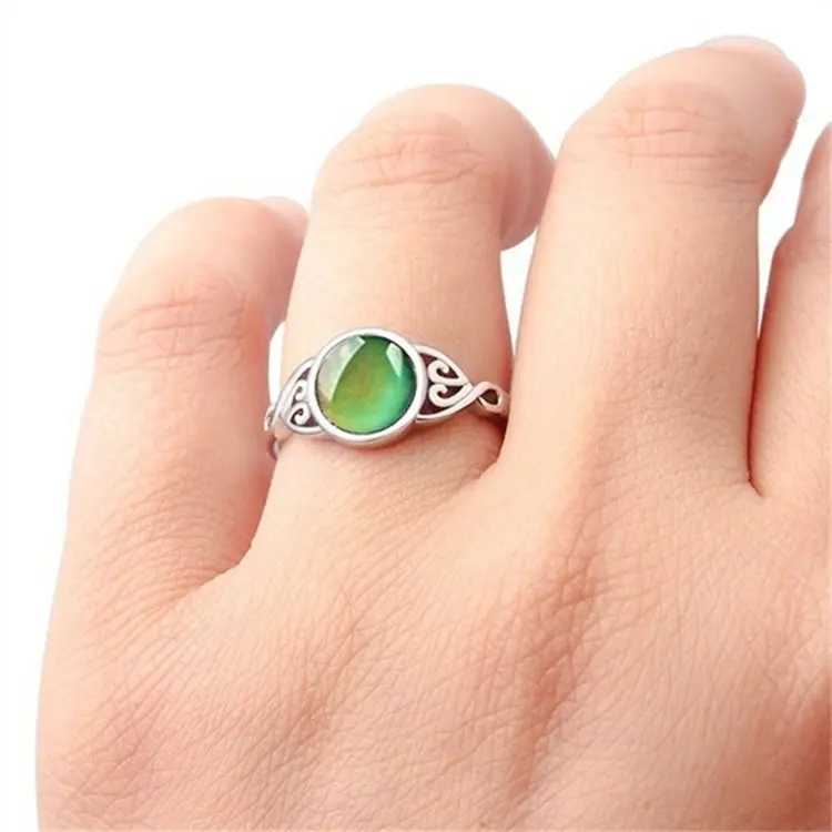 Stylish and Creative Sweet-Style Color-Changing Mood Stone Ring Stylish and Creative Sweet-Style Color-Changing Mood Stone Ring