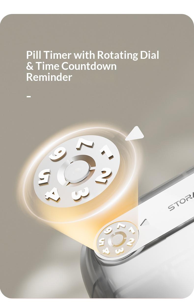 Portable small pill box for daily medication, sealed and moisture-proof, suitable for carrying with you, transparent pill box for use seven days a week