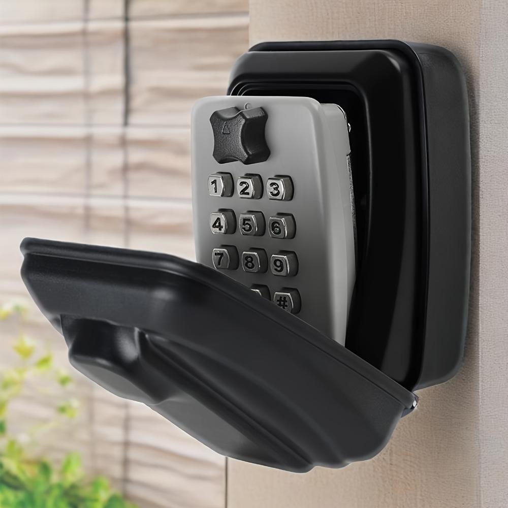 Key Lock Box Wall Mount with Code, Key Lock Box for Outside, Waterproof Key Safe Extra Large Lockbox for Keys Outdoor, 12-Digit Combination Key Storage Box Spare Hider for Home Garage