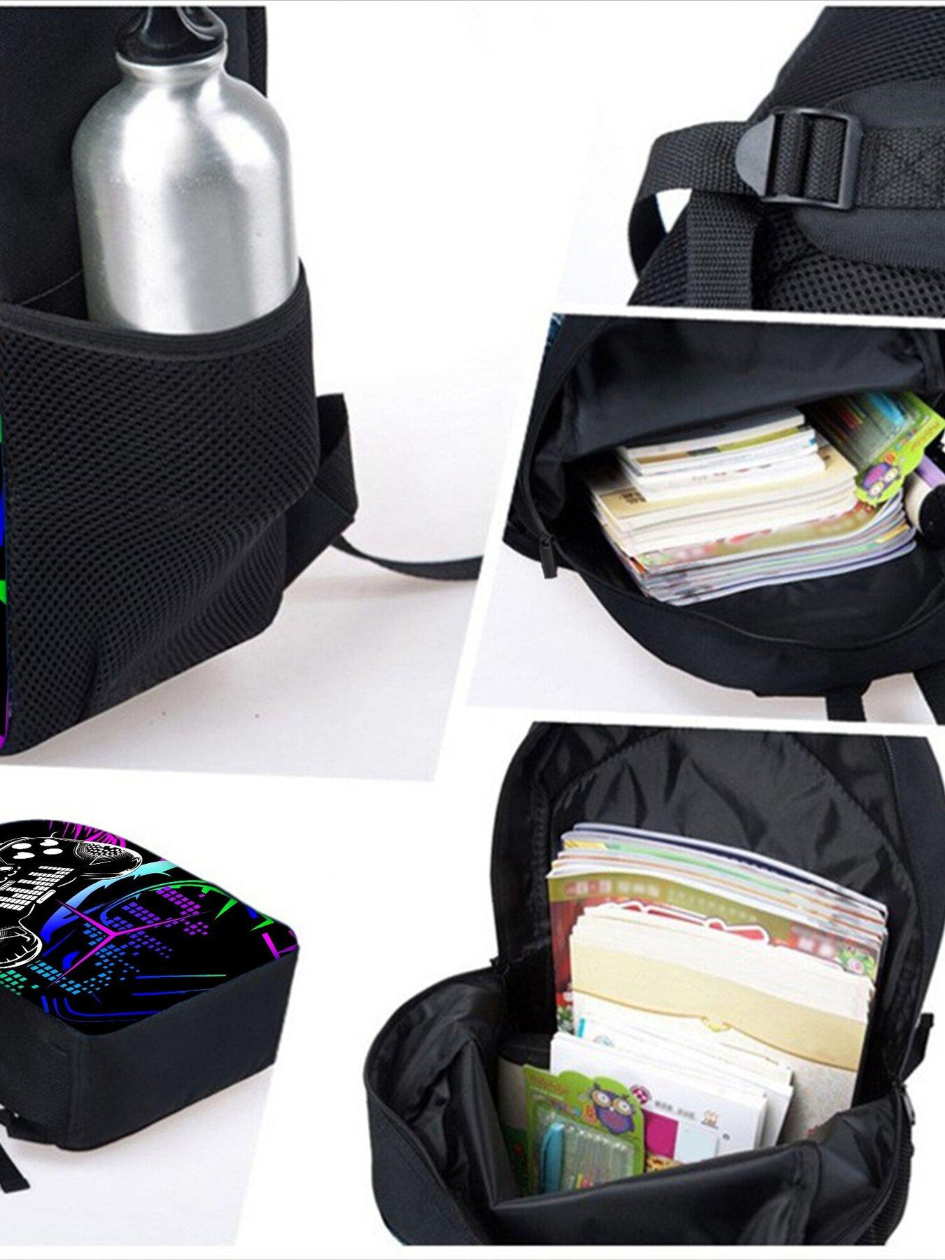 Gamepad Cyberpunk Pattern Print Single-layer Backpack