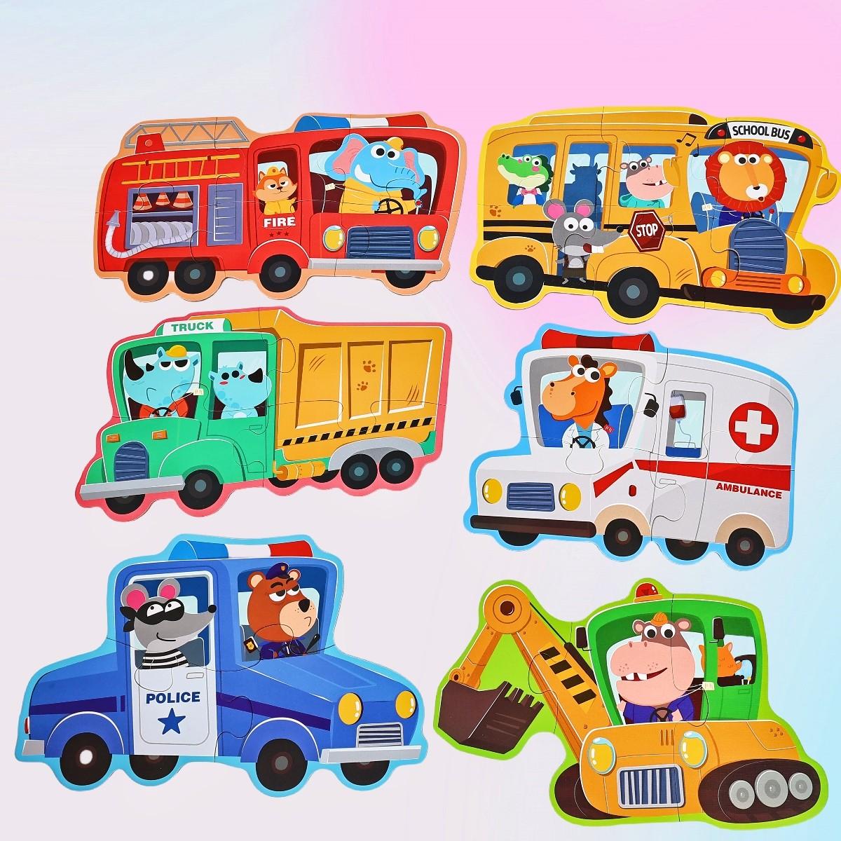 Creative Large Piece Puzzle for Kids, 6 Themes Available, Enhances Fine Motor Skills, Parent-Child Interactive Game, Portable Gift Box