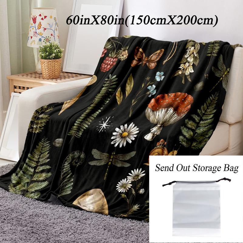 Bedroom Decor Home Blankets, Sun & Moon Pattern Flannel Blanket, Soft Throw Blanket for Sofa, Bed, Air-conditioned Room, Travel, Camping, Office, Room Essentials, Summer Essentials, Bedroom Accessories, Gift Ideas