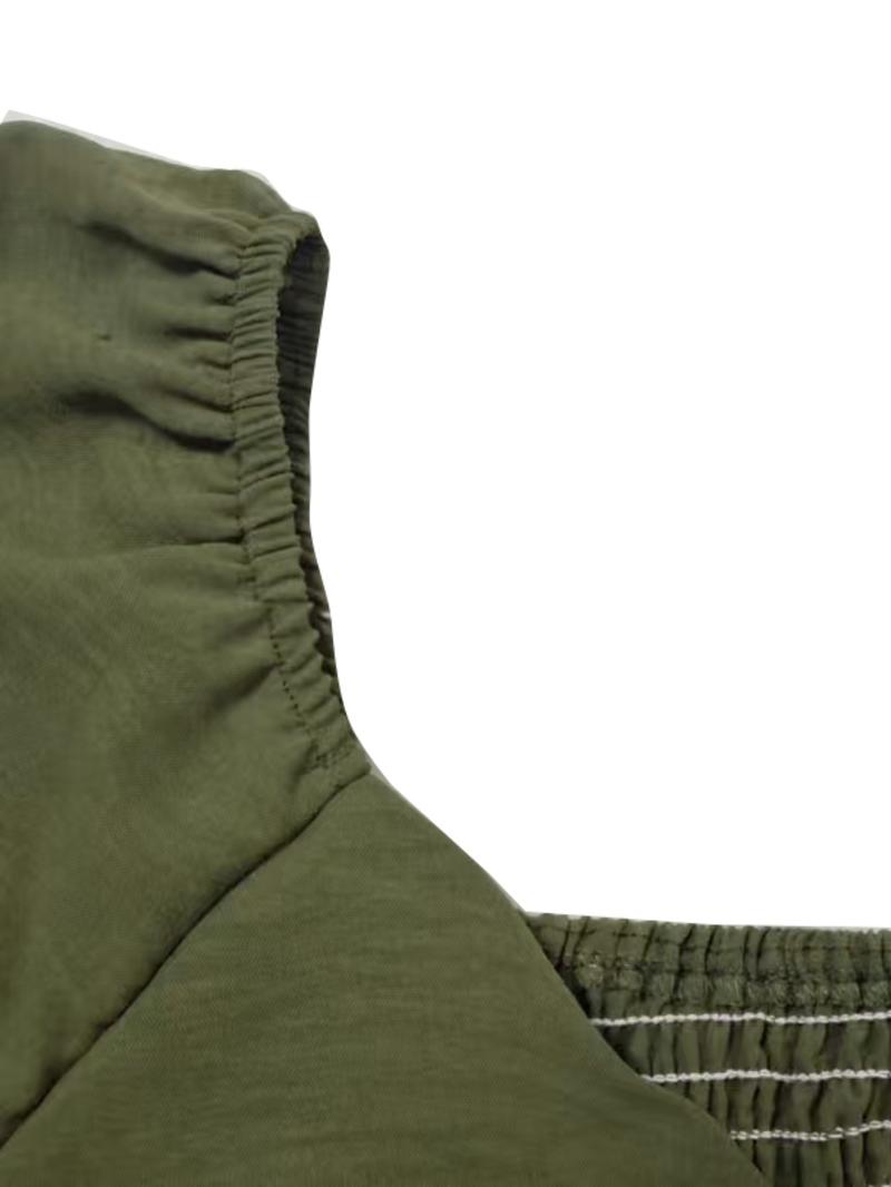 【Plus Size】 Solid Color A Line Dress, Casual Half Sleeve Dress for Spring & Fall, Women's Clothes for Daily Wear