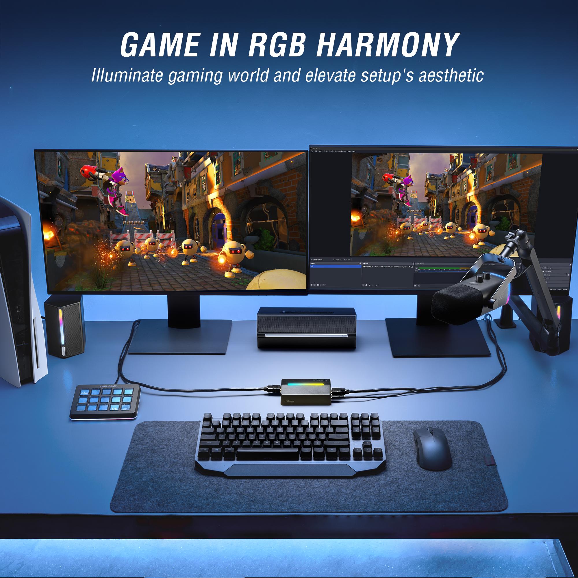 FIFINE AmpliGame Video Capture Card, HD 1080 60fps for Audio Video, Gaming, Live Streaming, HDMI to USB Capture Card Compatible with PS4/Windows/Mac OS/Switch/Xbox, - Ampligame V3 FIFINE AmpliGame Video Capture Card, HD 1080 60fps for Audio Video, Gaming, Live Streaming, HDMI to USB Capture Card Compatible with PS4/Windows/Mac OS/Switch/Xbox, - Ampligame V3