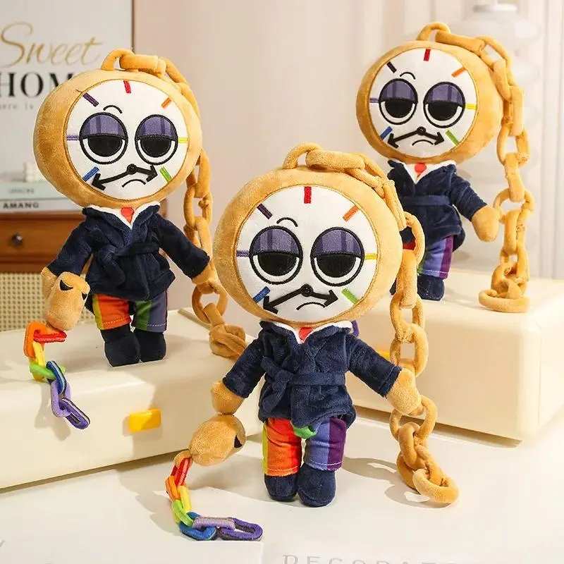 Cute Plush Clock Pumpkin Strawberry Character Stuffing Toy Home Decoration