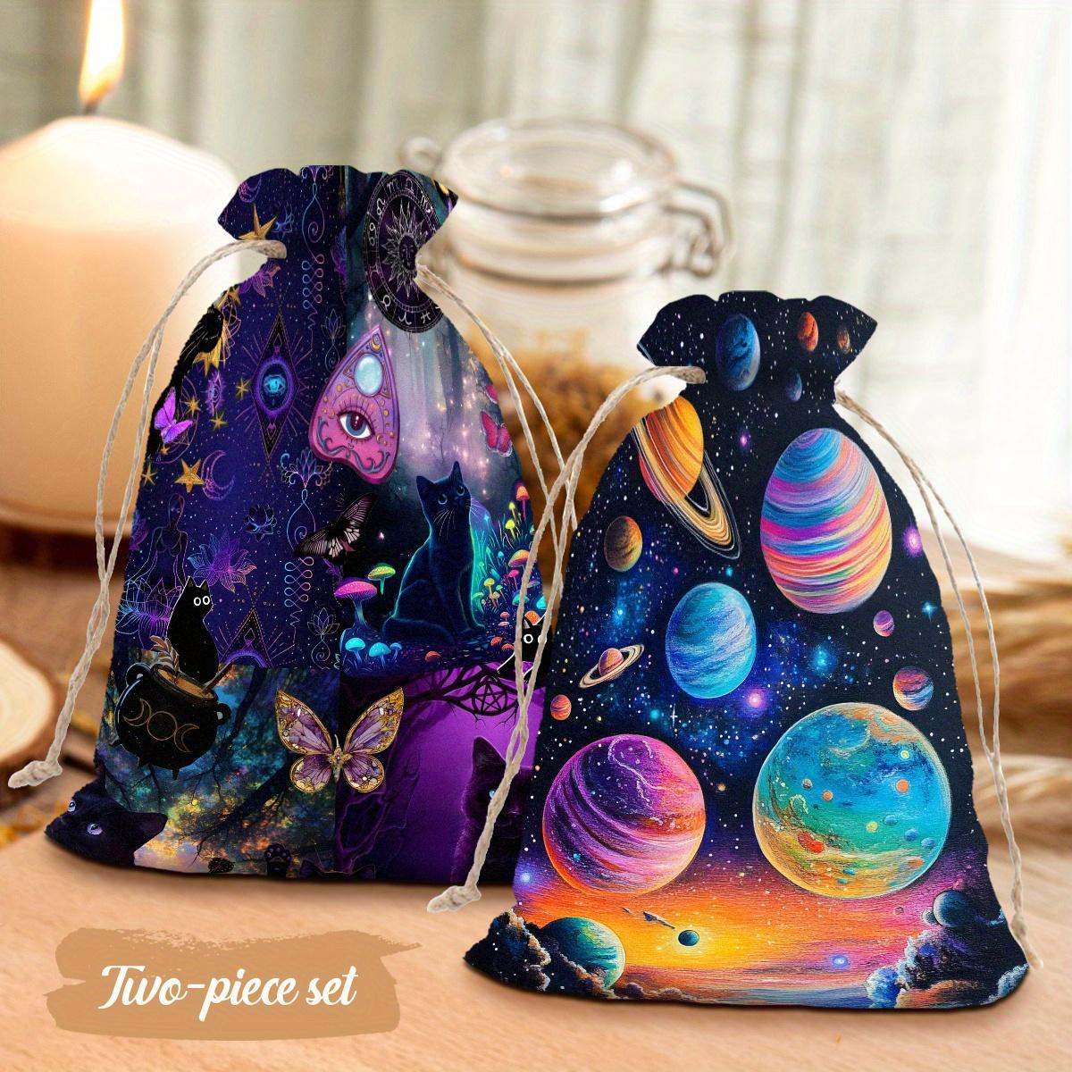 2pcs Tarot Card Gift Bags Tarot Card Protection Drawstring Bags Dice Storage Bags Card & Jewelry Bags Gift Bags