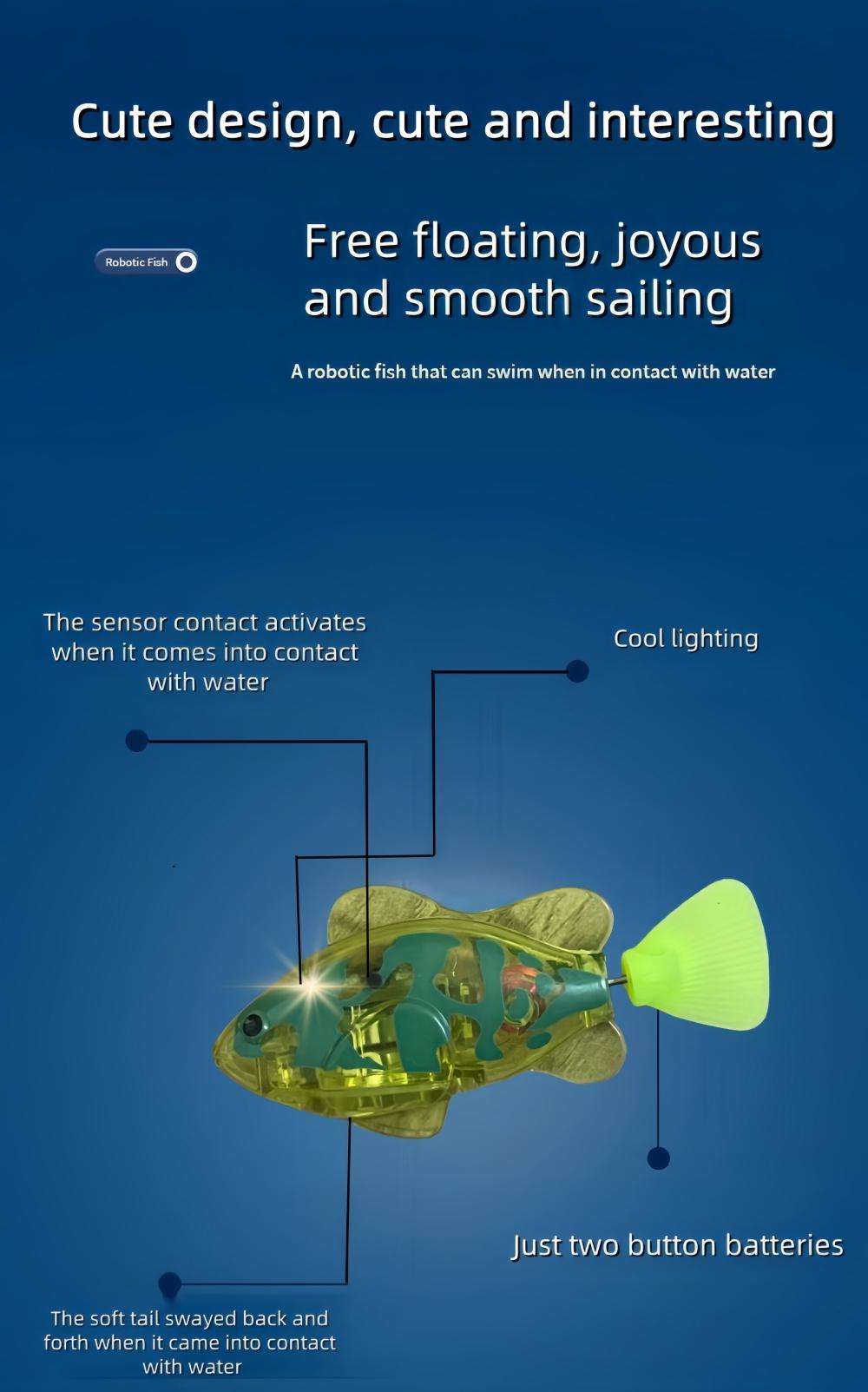 Baby bath light-up sensor electric small fish playing in water pet fish swimming fish can swim realistic clownfish toy