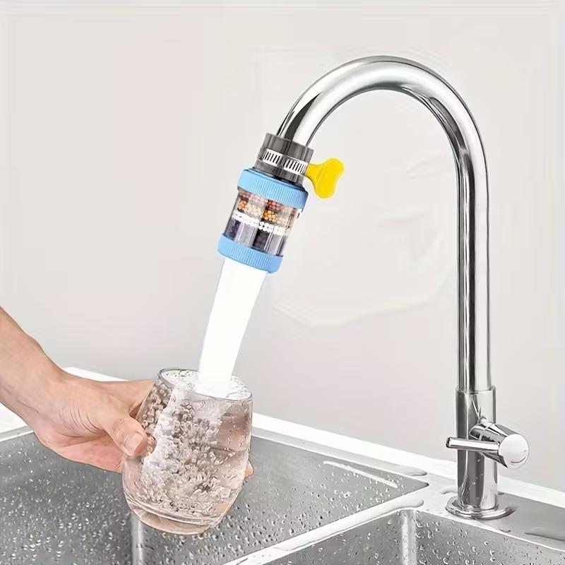 Kitchen Faucet Water Filter, Activated Carbon Filtration, Removes Chlorine Fluoride Heavy Metals, Ideal Gift for Home Kitchen Bathroom, Water Filter for Sink Faucet