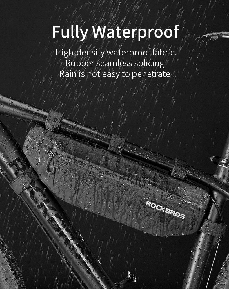 ROCKBROS Bike Frame Bag Waterproof Bike Triangle Bag Bicycle Under Top Tube Bag Corner Pouch Storage Bag for Cycling Accessories