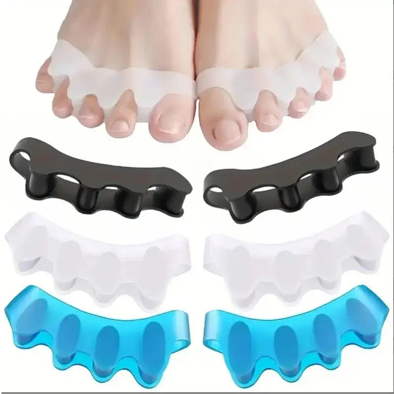 1/3/5pair Silicone Toe Separators Corrector reusable Foot and Bunion Pain Pain to Improve Functional Mobility
