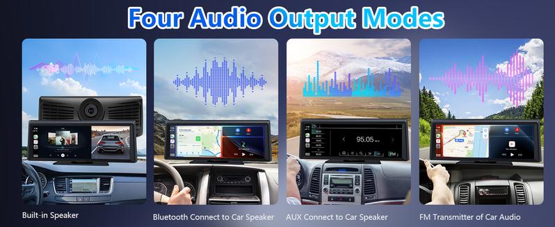 【Hieha】New Year  Gift：2026 Top-Rated Carplay Dash Cam:Updated 8.14" Portable Touchscreen with Wireless Carplay, Android Auto, 1080P Backup, and 2K Front Camera — Complete GPS Navigation System Carplay for Any Car Carplay  Screen Big Screen Carplay