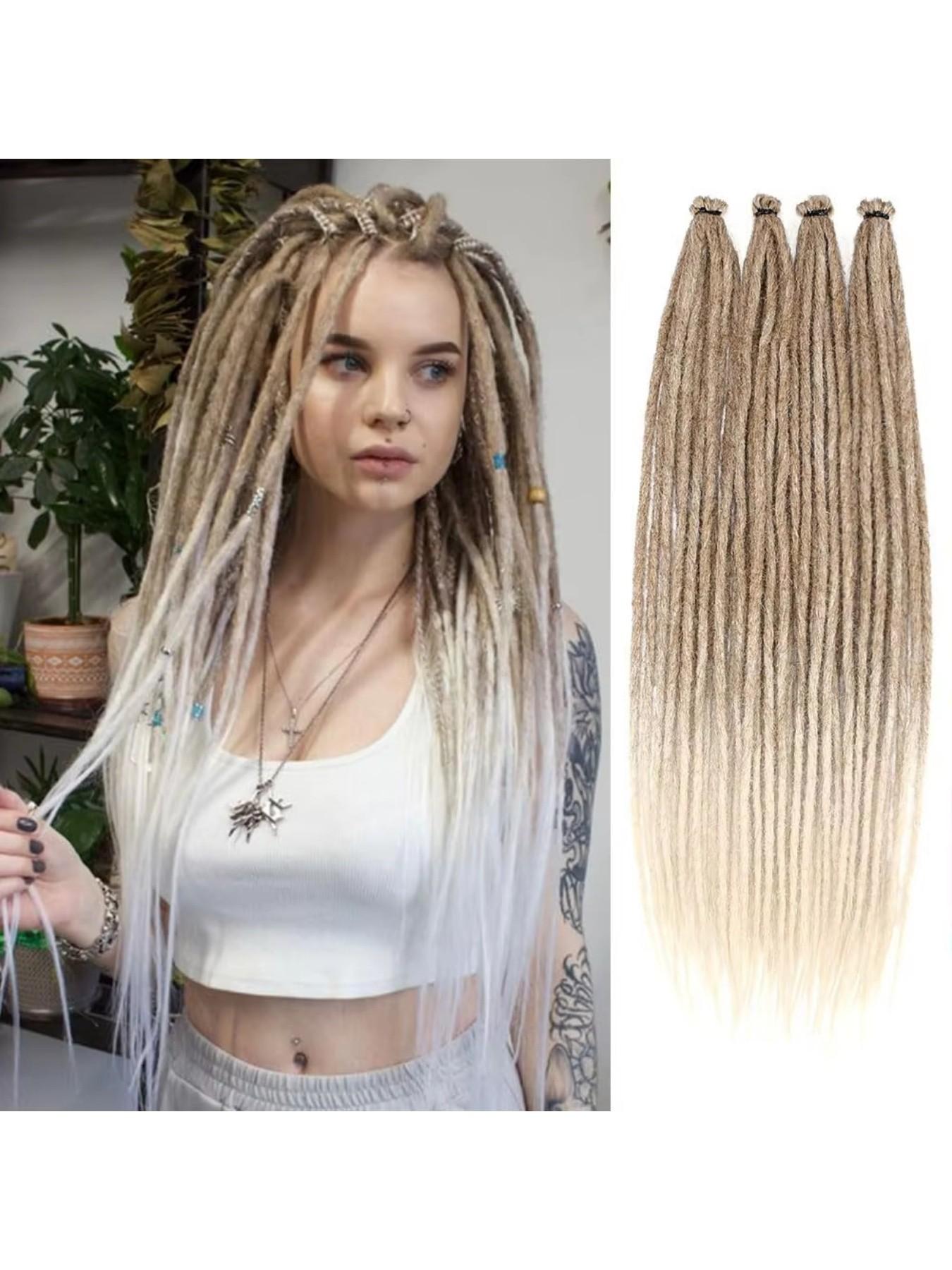Dreadlock extensions. Reggae and hip-hop styles; synthetic hair pieces; hippie-style dreadlocks suitable for both men and women