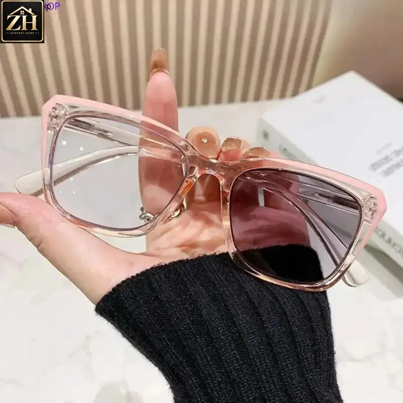 ZVHE Stylish Square Photochromic Presbyopia Eyeglasses Men - Lightweight Minimalist Square Frame, Frame Glasses, Progressive Multifocal, Light-Adaptive, Multiple Diopters, Near-Far Vision, Outdoor & Daily Reading Use
