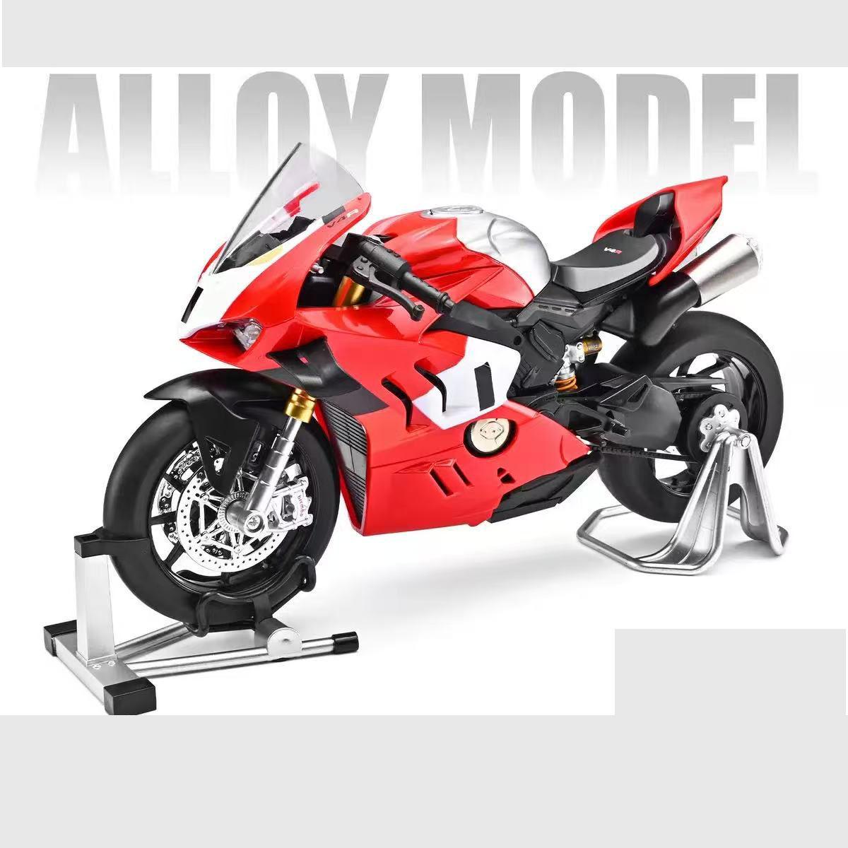 XLG Compatible for 1:6 H2R alloy die-cast motorcycle model, Diecast metal model, with jet and sound effects and display stand, Motorcycle Collection, Gift, Toy Moto Bike for Kids and Collectors Ages 8 and up, gifts for couples, friends and family