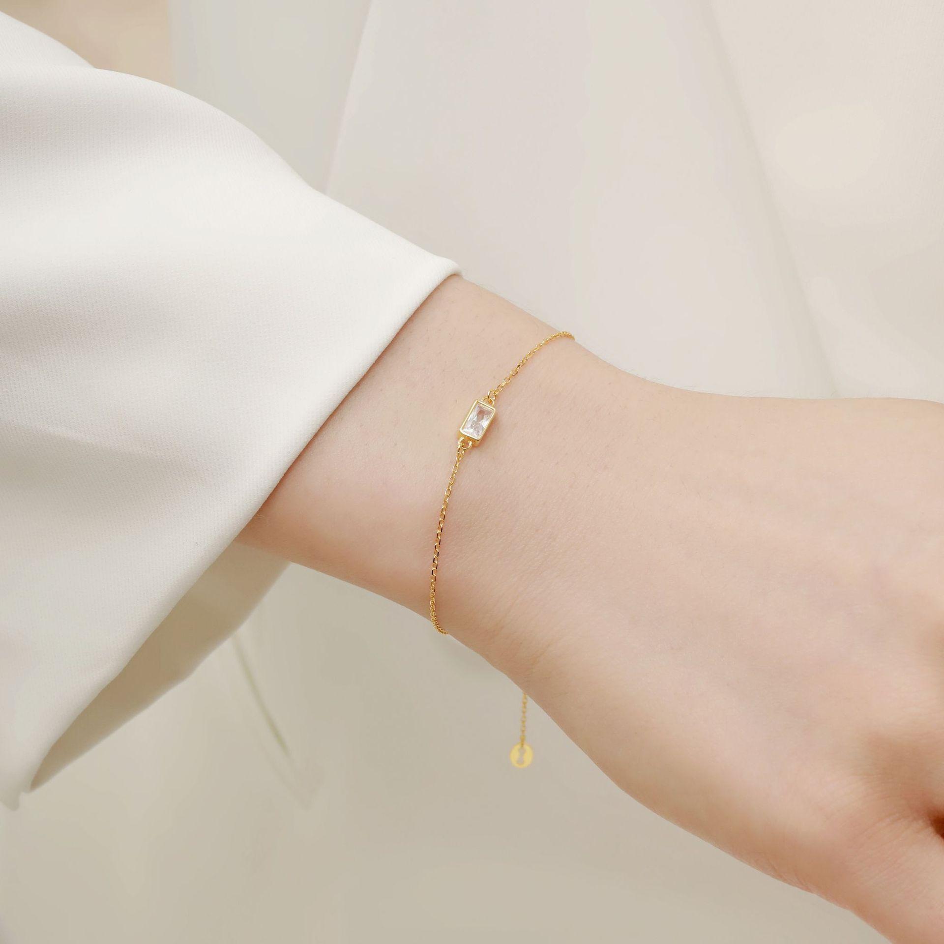 EAMTI 925 Sterling Silver Cubic Zirconia Wedding Bracelet Dainty Jewelry Gifts for Women Mother's Day/Birthday/Anniversary Day/Valentine’s Day