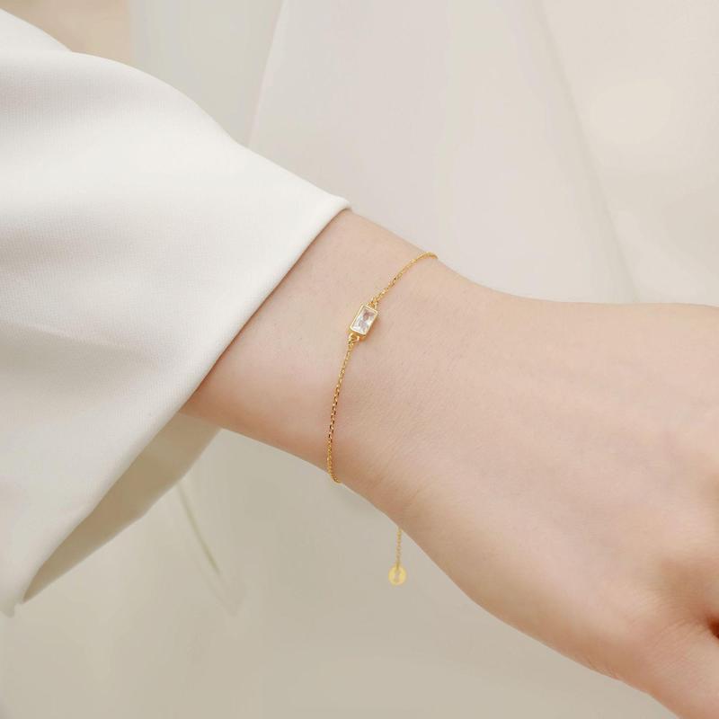 EAMTI 925 Sterling Silver Cubic Zirconia Wedding Bracelet Dainty Jewelry Gifts for Women Mother's Day/Birthday/Anniversary Day/Valentine’s Day