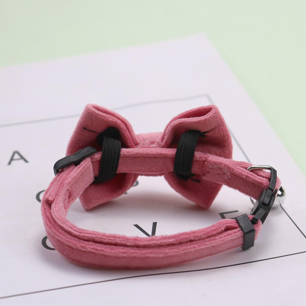 Adjustable Pet Collar with Bell, Cute Bowknot Design Pet Collar with Safety Buckle, Pet Accessories for Small Dogs & Cats