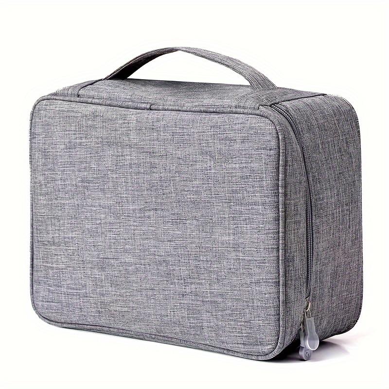 Electronic Device & Cable Storage Organizer Bag, Portable Multi-Compartment Mesh Pockets Zippered Pouch, Durable Storage Bag for Office, Travel, Picnic