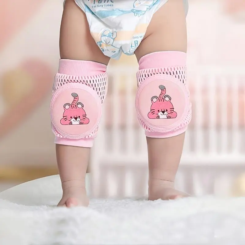 4-Pair Cute Tigers Animal Print Sports Socks for Children - Non-Slip, All-Season Crawling & Walking Socks, Parents’ Fun Accessory (Sports & Outdoor Protective Gear Accessory)