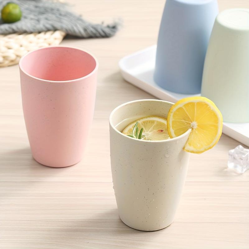 5pcs 5 Colors Reusable Plastic Cups - Multicolor, Stackable Tumblers for Kitchen, Office & Travel - Durable Drinkware