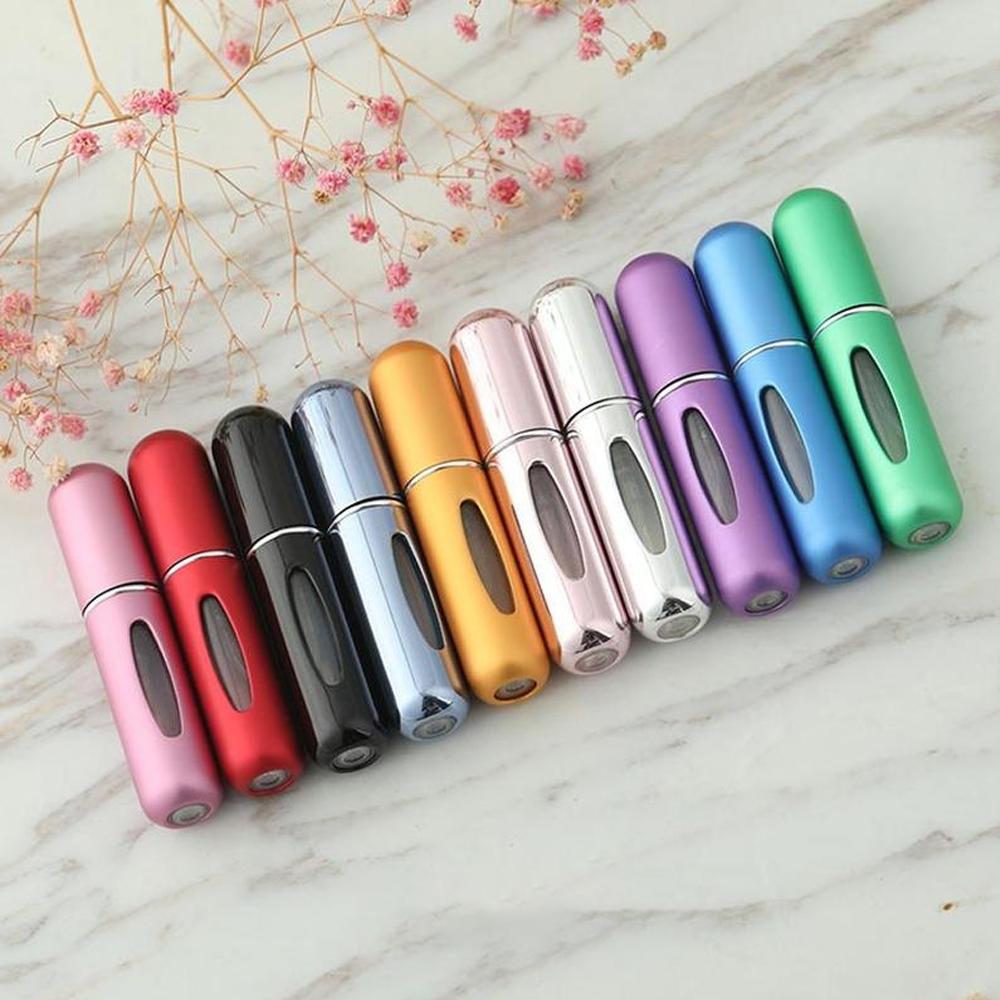 Mini 5ml Refillable Perfume Atomizer - Leak-Proof Travel Spray Bottle, TSA Approved for Airplane. Perfect Portable Fragrance Container Gift for Women, Men, Friends & Couples.