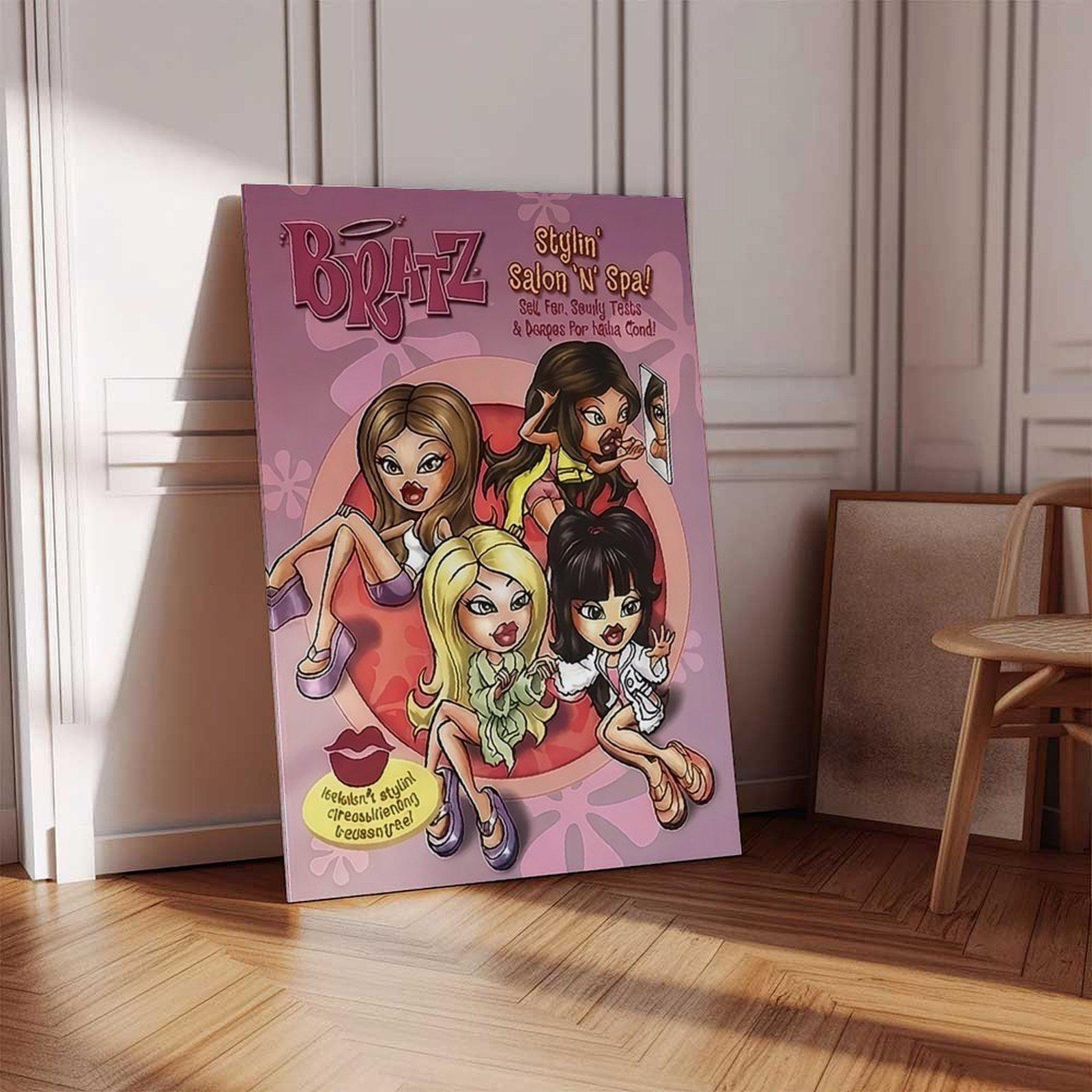 High-Quality Modern Vibrant Cartoon Print Wall Art Poster, Decorative Artwork, Doll Lover Cartoon Girl Home Decor, Art Print, Perfect Gift for Living Room, Bedroom, Office, Canvas Wall Art Painting, Cute Aesthetic Decor for Kids Room Dorm Nursery