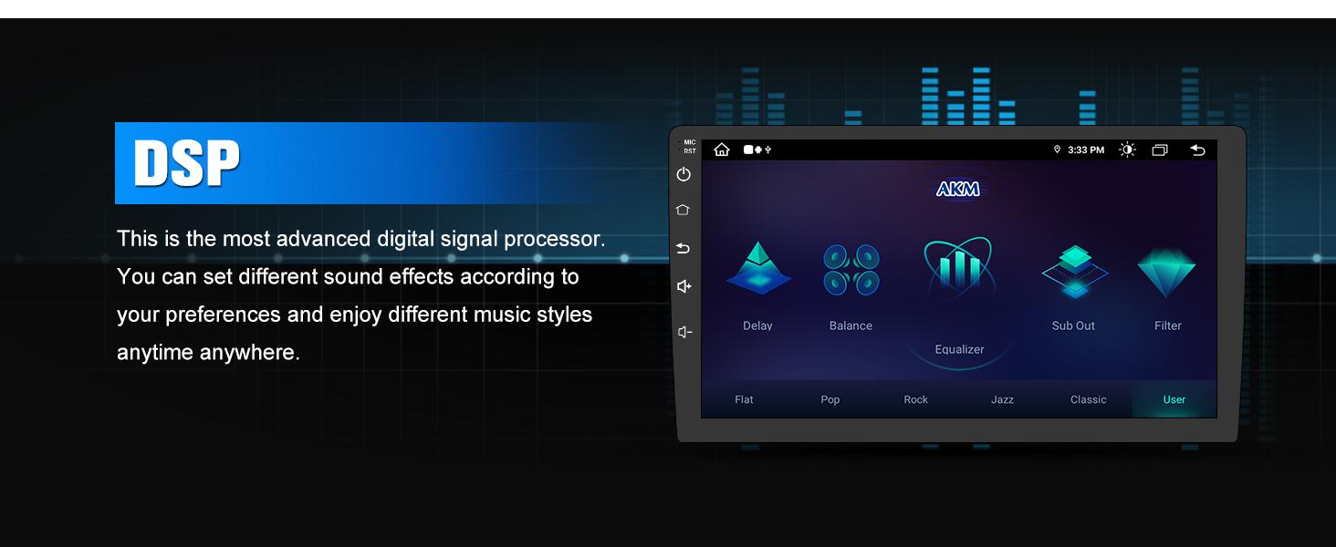 Car Stereo for Toyota Tacoma 2016-2021 touch screen has Android Auto Wireless Carplay, Bluetooth WIFI supports GPS Navigation