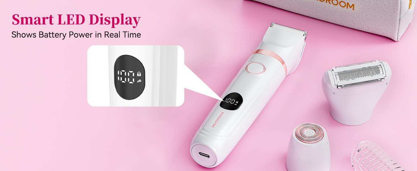 MAXROOM 3-in-1 Body Hair Trimmer for Women, 10-Minute for Full-Body Hair Removal, Painless Trimming for Bikini, Face, Underarms, Legs, IPX6 Waterproof&Easy Cleaning, Ceramic Blade, Gifts for Her MAXROOM 3-in-1 Body Hair Trimmer for Women, 10-Minute for Full-Body Hair Removal, Painless Trimming for Bikini, Face, Underarms, Legs, IPX6 Waterproof&Easy Cleaning, Ceramic Blade, Gifts for Her