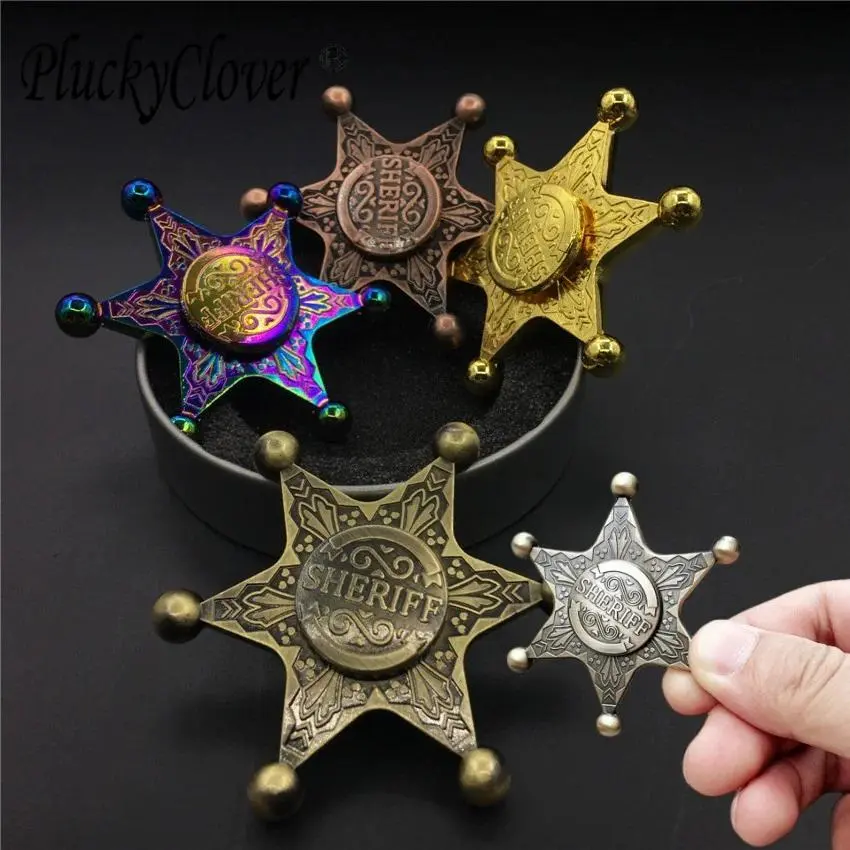 Hexagonal Star Alloy Fidget Spinner - Unisex Hand-Cranked Fidget Tool with Silent Bearing, Stress Reliever Suitable for Ages 12+ Children