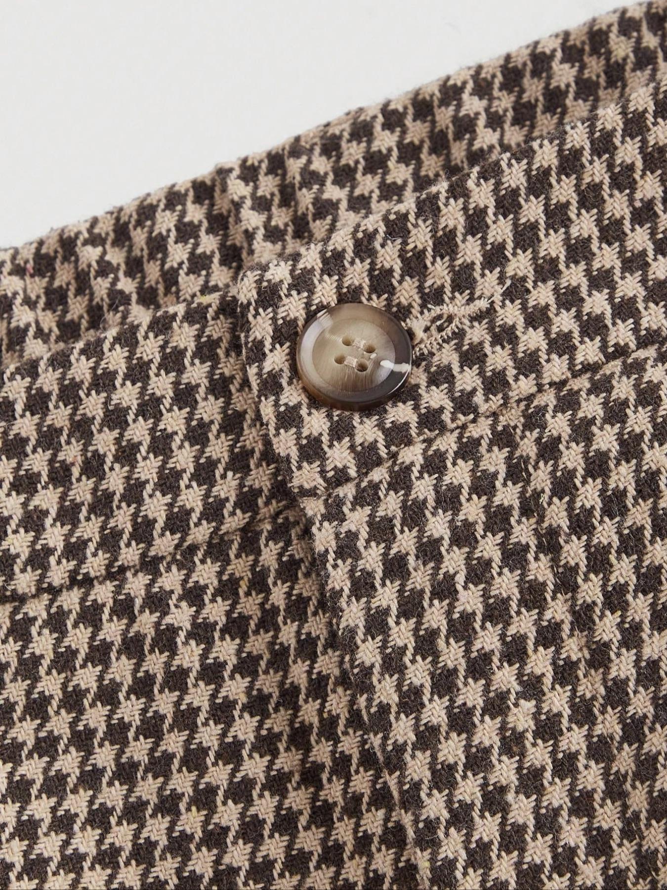 Women's Wide Leg Pants Set, Business Casual Fitted Long Trousers with Front Pockets, Professional Autumn/winter Clothing, Lady