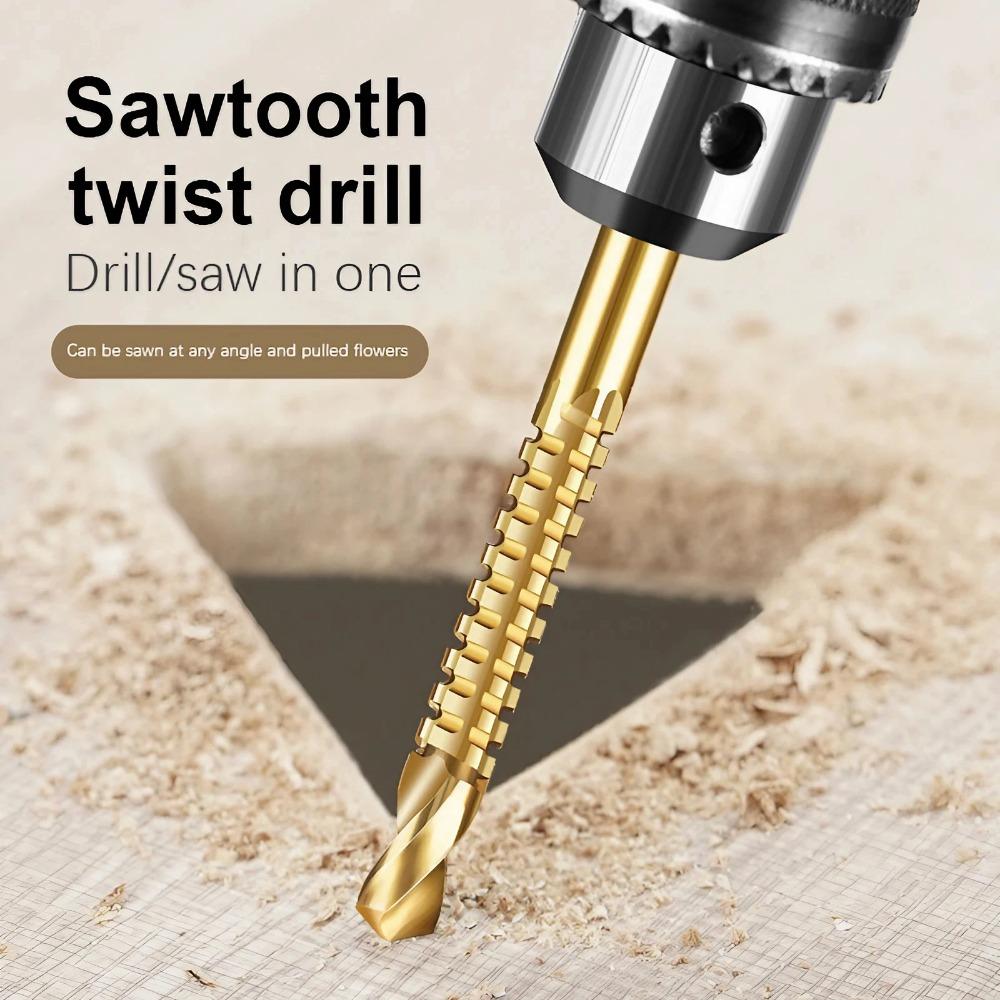 Premium Multi-Material Drill Bit Set: Carbide Taps, Wood Boring Bits, 3-Flute Spiral Drills & Thread Repair Tools for Metal, Wood, Plastic - Complete Portable Kit for Cutting, Precision Drilling & Fast Hole Creation.