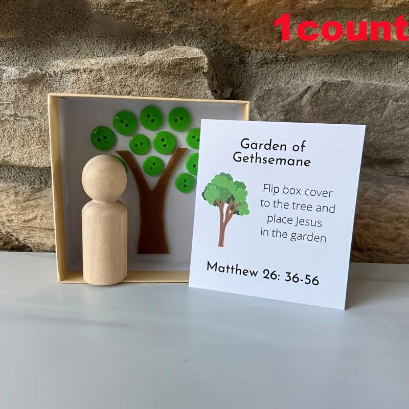 Jesus Holy Week Gift Box, Faith-Based Home Decor, Gethsemane Garden & Palm Sunday Bible Verses, Inspirational Bible Figurines, Easter Christmas Gifts