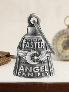 Christmas/Halloween Bell, Durable And Compact, Guardian Motorcycle Bell/Key Chain for Women Men W/Hanger,Biker,Riders,Good Luck Riding Spirit Bell Festive Motorcycle Accessories, Keychain Pendant, Keychain Accessory, Key Ring Accessory