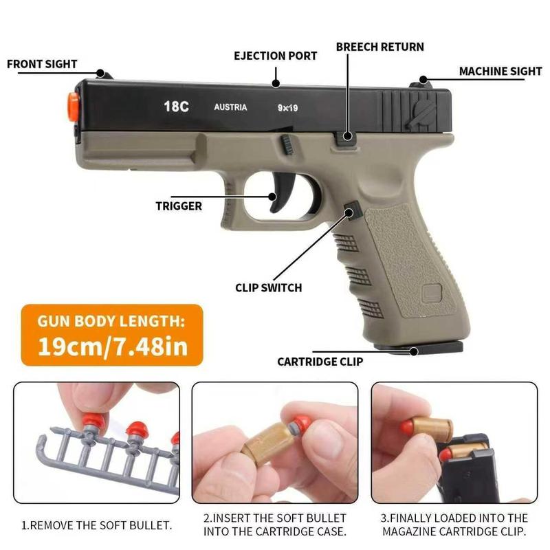 Semi-Auto Foam Blaster with Play-Action Shell Eject & Fun Recoil Includes 100 Soft Darts 12 Shells 2 Magazines 3 Targets ASTM Certified for Ages 8+